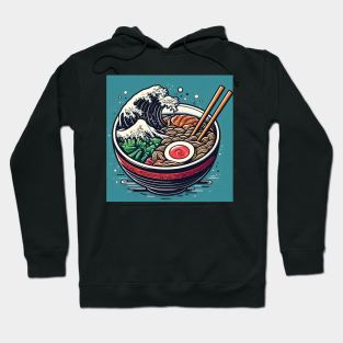 A  Classic Bowl of Ramen Have The Japanese Great Wave off Kanagawa Hoodie